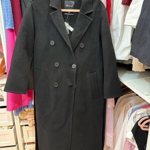 Madewell Black Italian Fabric Coat